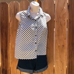 Forever 21 Navy Sailboat Pattern Top size small